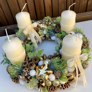 Adventi koszorú  - karácsony - adventi díszek - adventi koszorú - Meska.hu