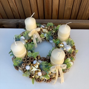 Adventi koszorú  - karácsony - adventi díszek - adventi koszorú - Meska.hu