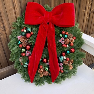 Adventi ajtódísz 35 cm, Karácsony, Adventi díszek, Adventi ajtódísz, Virágkötés, MESKA