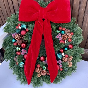 Adventi ajtódísz 35 cm - karácsony - adventi díszek - adventi ajtódísz - Meska.hu