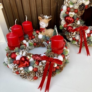 Adventi ajtódísz - karácsony - adventi díszek - adventi ajtódísz - Meska.hu