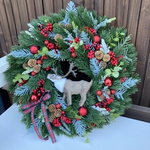 Adventi ajtódísz 35 cm - karácsony - adventi díszek - adventi ajtódísz - Meska.hu