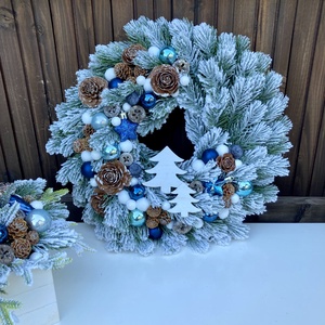 Adventi fenyő ajtódísz 35 cm - Meska.hu