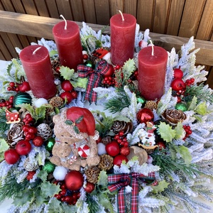 Adventi koszorú 40 cm - karácsony - adventi díszek - adventi ajtódísz - Meska.hu