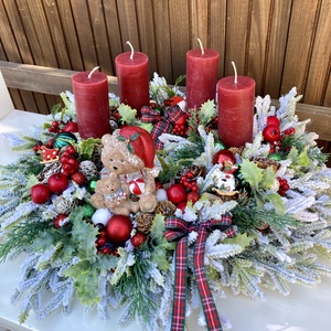 Adventi koszorú 40 cm - karácsony - adventi díszek - adventi ajtódísz - Meska.hu