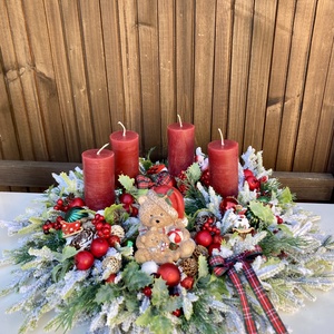 Adventi koszorú 40 cm - karácsony - adventi díszek - adventi ajtódísz - Meska.hu