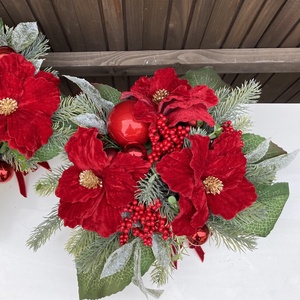 Mikulásvirág asztaldísz - karácsony - karácsonyi lakásdekoráció - karácsonyi lakásdíszek - Meska.hu