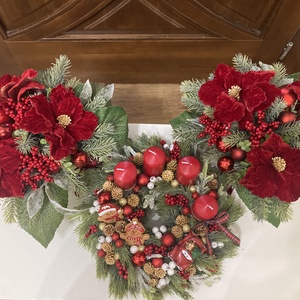 Mikulásvirág asztaldísz - karácsony - karácsonyi lakásdekoráció - karácsonyi lakásdíszek - Meska.hu