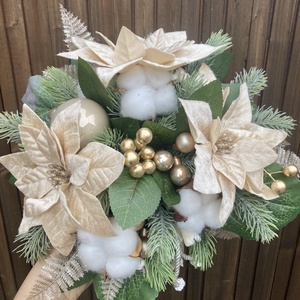 Mikulásvirág asztaldísz - karácsony - karácsonyi lakásdekoráció - karácsonyi lakásdíszek - Meska.hu