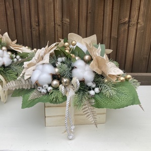 Mikulásvirág asztaldísz - karácsony - karácsonyi lakásdekoráció - karácsonyi lakásdíszek - Meska.hu