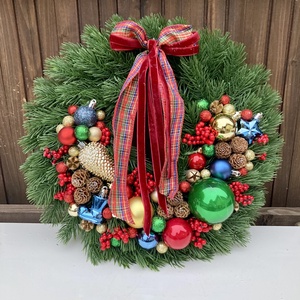 Adventi ajtódísz 35 cm - karácsony - karácsonyi lakásdekoráció - karácsonyi ajtódíszek - Meska.hu