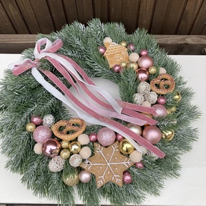 Adventi ajtódísz 35 cm - karácsony - karácsonyi lakásdekoráció - karácsonyi ajtódíszek - Meska.hu