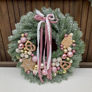 Adventi ajtódísz 35 cm - karácsony - karácsonyi lakásdekoráció - karácsonyi ajtódíszek - Meska.hu