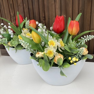 Tulipános asztaldísz 25 cm  - otthon & életmód - dekoráció - Meska.hu