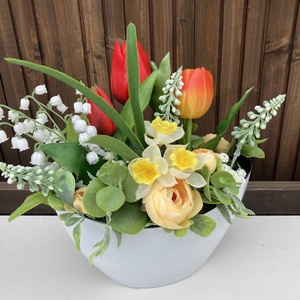 Tulipános asztaldísz 25 cm  - otthon & életmód - dekoráció - Meska.hu