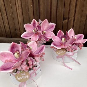 Orchidea ajándék virágbox - otthon & életmód - virágdekoráció - virágok - virágbox - Meska.hu