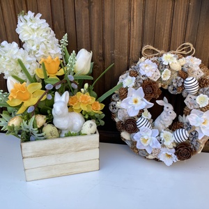 Nyuszis húsv�ti ajtódísz  - otthon & életmód - dekoráció - ajtó- és ablak dekoráció - ajtódísz & kopogtató - Meska.hu