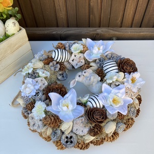 Nyuszis húsv�ti ajtódísz  - otthon & életmód - dekoráció - ajtó- és ablak dekoráció - ajtódísz & kopogtató - Meska.hu