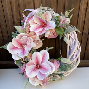 Magnólia ajtódísz 28 cm - otthon & életmód - dekoráció - ajtó- és ablak dekoráció - ajtódísz & kopogtató - Meska.hu