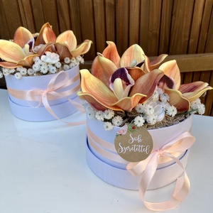 Orchidea ajándék virágbox - otthon & életmód - virágdekoráció - virágok - virágbox - Meska.hu