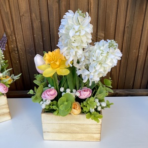 Húsvéti nagy asztaldísz 35 cm - otthon & életmód - virágdekoráció - virágdíszek - virágdísz kaspóban - Meska.hu