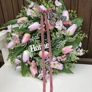 Tulipános ajtódísz - otthon & életmód - dekoráció - ajtó- és ablak dekoráció - ajtódísz & kopogtató - Meska.hu