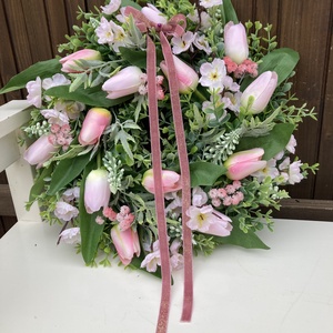 Tulipános ajtódísz - otthon & életmód - dekoráció - ajtó- és ablak dekoráció - ajtódísz & kopogtató - Meska.hu