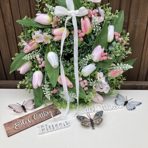 Tulipános ajtódísz - otthon & életmód - dekoráció - ajtó- és ablak dekoráció - ajtódísz & kopogtató - Meska.hu