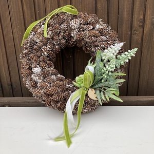 Téli ajtódísz , Otthon & Életmód, Dekoráció, Ajtó- és ablak dekoráció, Ajtódísz & Kopogtató, Virágkötés, MESKA