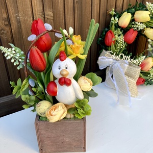 Húsvéti asztaldísz - ünnepi díszek, dekorációk - húsvéti díszek és dekorációk - húsvéti virágos díszek - Meska.hu