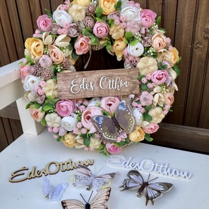 Tavaszi-nyári 30 cm ajtódísz  - otthon & életmód - dekoráció - ajtó- és ablak dekoráció - ajtódísz & kopogtató - Meska.hu