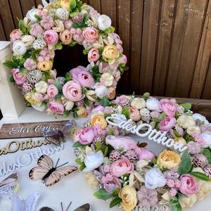 Tavaszi-nyári 25 cm ajtódísz  - otthon & életmód - dekoráció - ajtó- és ablak dekoráció - ajtódísz & kopogtató - Meska.hu