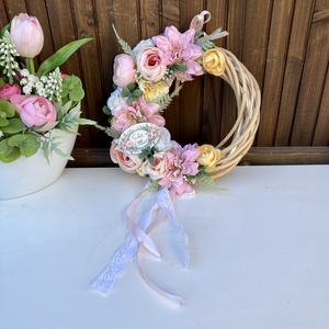 Vessző ajtódísz, Otthon & Életmód, Dekoráció, Ajtó- és ablak dekoráció, Ajtódísz & Kopogtató, Virágkötés, MESKA