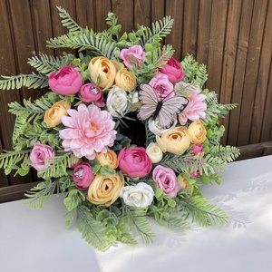 Tavaszi ny�ri  ajtódísz , Otthon & Életmód, Dekoráció, Ajtó- és ablak dekoráció, Ajtódísz & Kopogtató, Virágkötés, MESKA