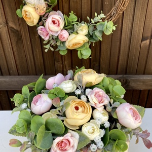 Virágos asztaldísz 20 cm - otthon & életmód - virágdekoráció - virágdíszek - virágdísz kaspóban - Meska.hu