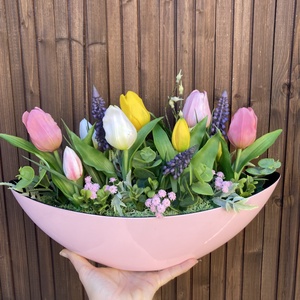 Tulipános asztaldísz 40 cm  - Meska.hu