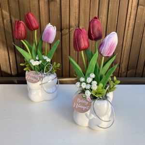 Anyák napi asztaldísz, Otthon & Életmód, Virágdekoráció, Virágdíszek, Virágdísz kaspóban, Virágkötés, MESKA