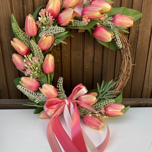 Tulipános ajtódísz  - otthon & életmód - dekoráció - ajtó- és ablak dekoráció - ajtódísz & kopogtató - Meska.hu