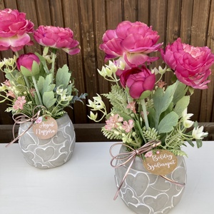 Tavaszi asztaldísz - otthon & életmód - virágdekoráció - virágdíszek - virágdísz kaspóban - Meska.hu