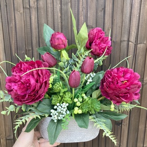 Bazsarózsa sírdísz - otthon & életmód - vallás - temetkezési tárgy - sírdísz, kegyeleti dísz - Meska.hu