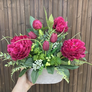 Bazsarózsa sírdísz, Otthon & Életmód, Vallás, Temetkezési tárgy, Sírdísz, kegyeleti dísz, Virágkötés, MESKA