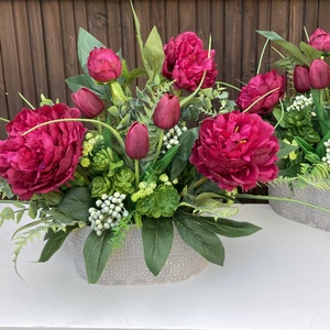 Bazsarózsa sírdísz - otthon & életmód - vallás - temetkezési tárgy - sírdísz, kegyeleti dísz - Meska.hu