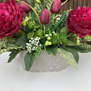 Bazsarózsa sírdísz - otthon & életmód - vallás - temetkezési tárgy - sírdísz, kegyeleti dísz - Meska.hu