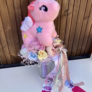 Unikornis ovis ballagási csokor - otthon & életmód - virágdekoráció - virágok - virágcsokor - Meska.hu