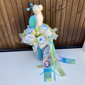 Csiga ballagási csokor - otthon & életmód - virágdekoráció - virágok - virágcsokor - Meska.hu