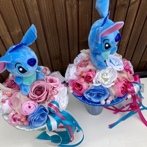 Stitch ovis ballagó csokor - otthon & életmód - virágdekoráció - virágok - virágcsokor - Meska.hu