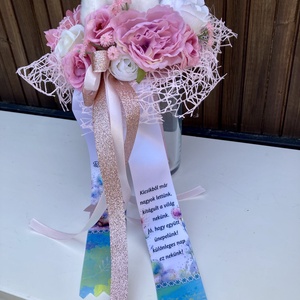 Cicás ovis ballagási csokor - otthon & életmód - virágdekoráció - virágok - virágcsokor - Meska.hu