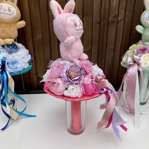 Labubu ovis ballagasi csokor - otthon & életmód - virágdekoráció - virágok - virágcsokor - Meska.hu