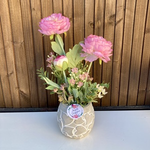 Asztaldísz szivecskés kaspóban - Meska.hu