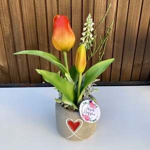 Anyák napi tulipános asztaldísz - Meska.hu